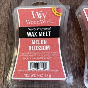 Lot of 4 WOODWICK Wax Melt Packs 3 oz ea MELON BLOSSOM